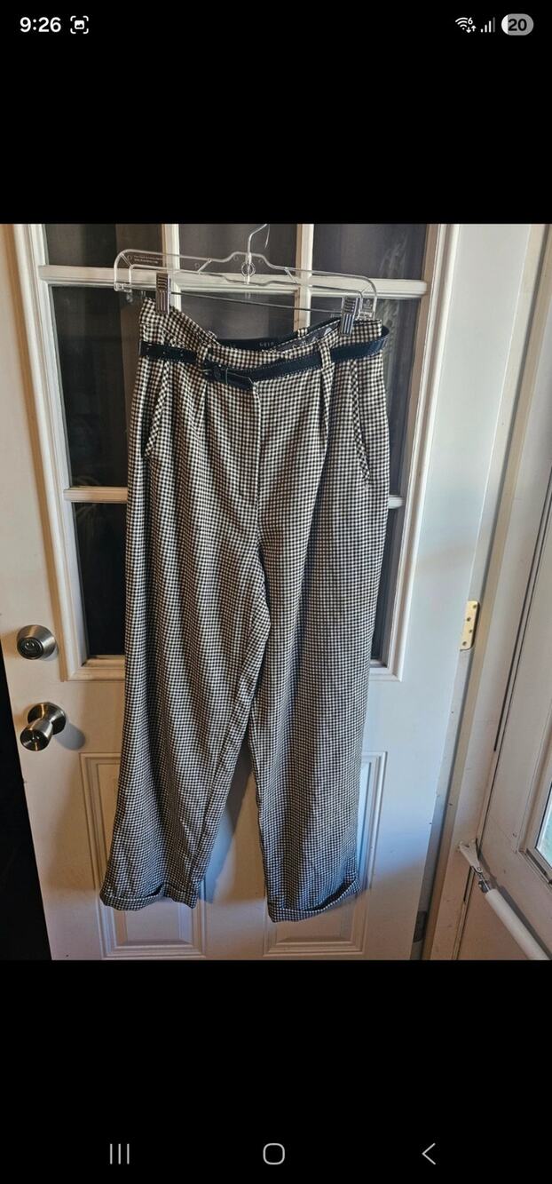 Vintage 80s 90s Giorgio Sant'Angelo 100% Pure Wool Houndstooth Pants 28 Waist